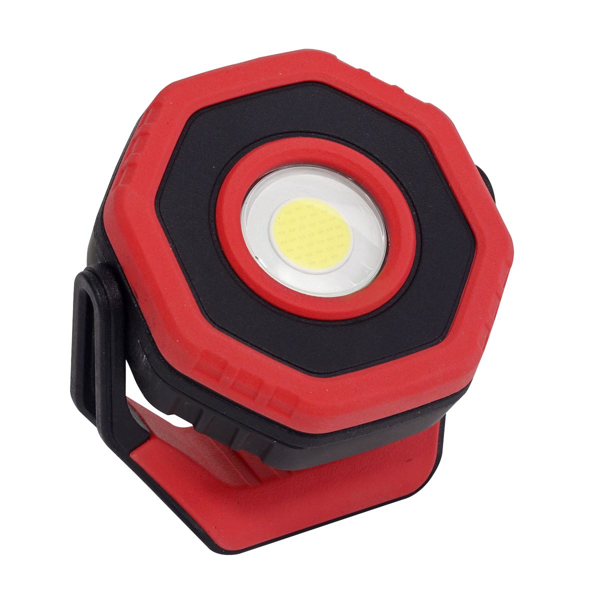 Sealey LED700PR Rechargeable Pocket Floodlight with Magnet 360° 7W COB LED - Red