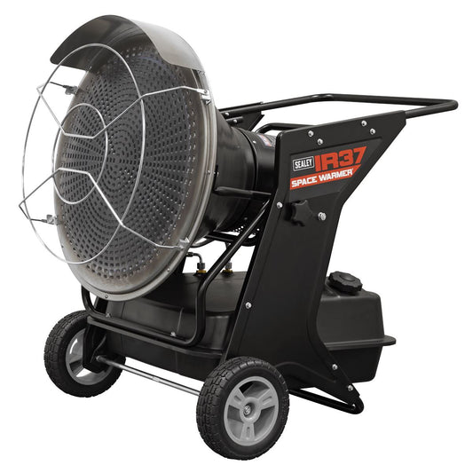 Sealey IR37 Infrared Space Warmer® Kerosene/Diesel Heater with Wheels 136000Btu/hr