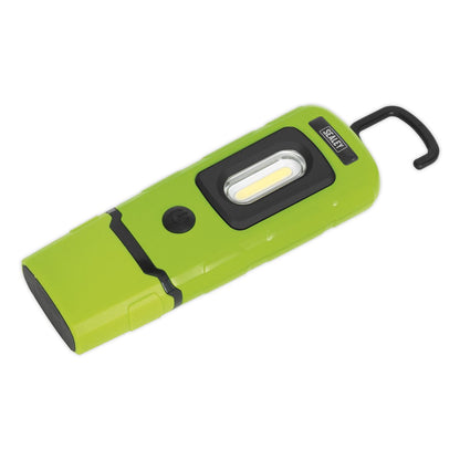 Sealey LED3601G Rechargeable 360° Inspection Light 3W COB & 1W SMD LED Green Lithium-Polymer