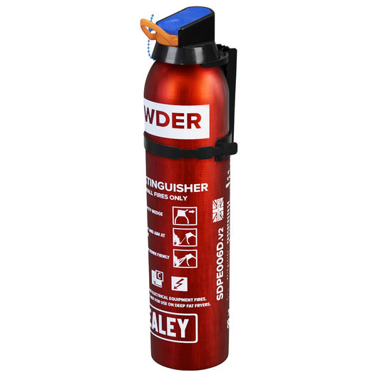 Sealey SDPE006D Fire Extinguisher 0.6kg Dry Powder - Disposable