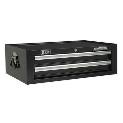 Sealey SPTCOMBO2 Tool Chest Combination 14 Drawer with Ball-Bearing Slides - Black & 1179pc Tool Kit