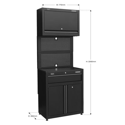 Sealey APMS2HFPD Rapid-Fit 1 Drawer Cabinet & Wall Cupboard