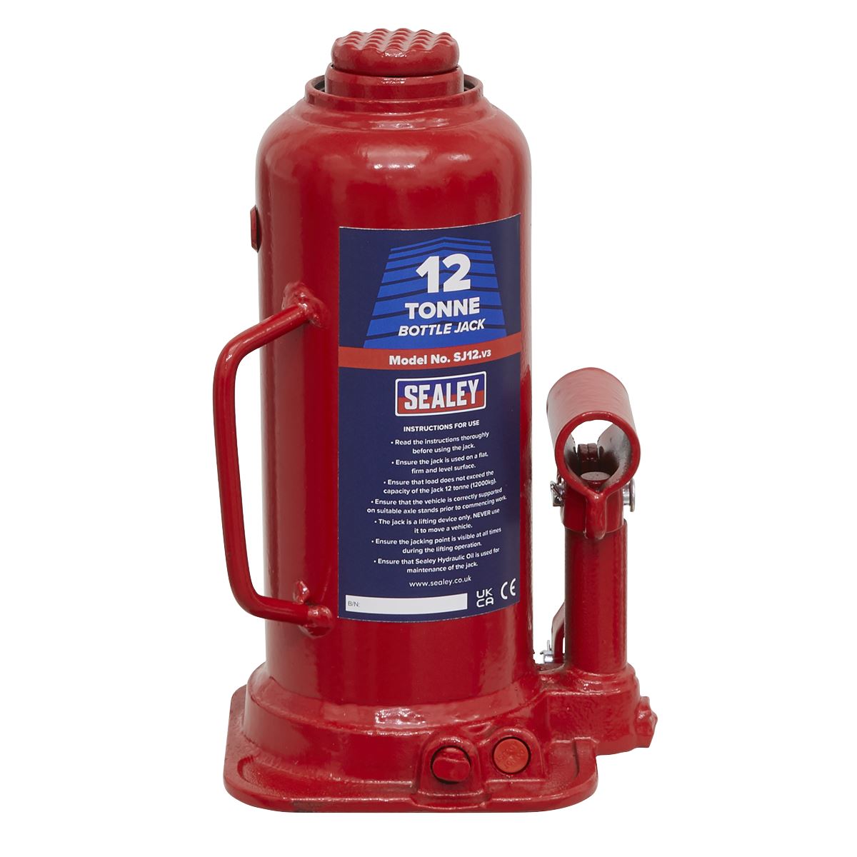 Sealey SJ12 Bottle Jack 12 Tonne-McCormickTools