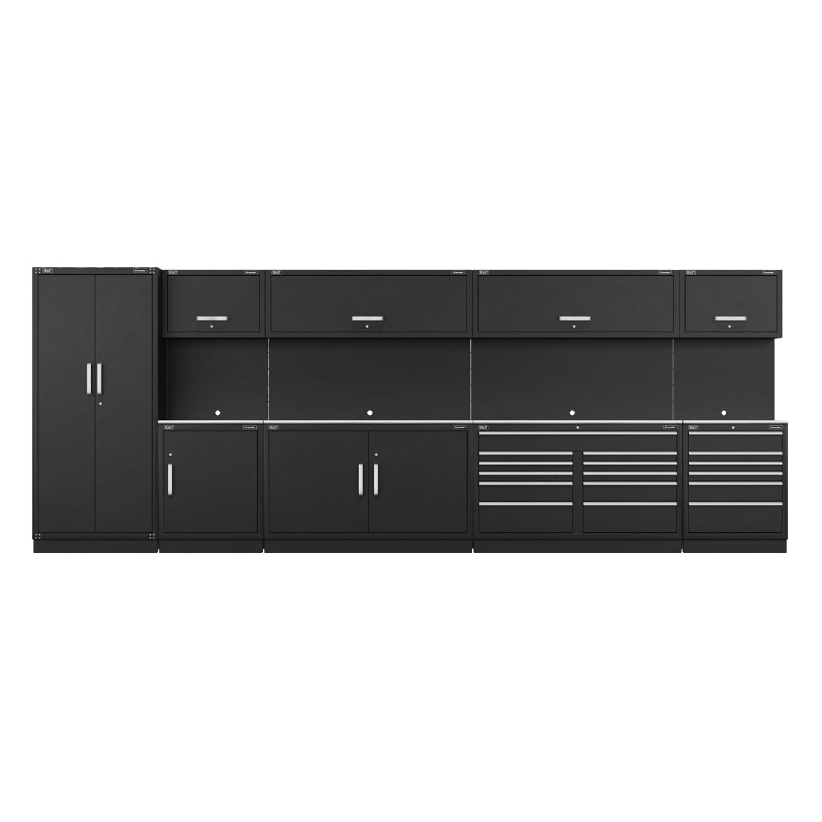 Sealey APMSSTEEL Premier 5.6m Storage System - Stainless Worktop