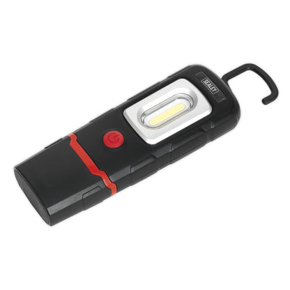 Sealey LED3601 Rechargeable 360° Inspection Light 3W COB & 1W SMD LED Black Lithium-Polymer