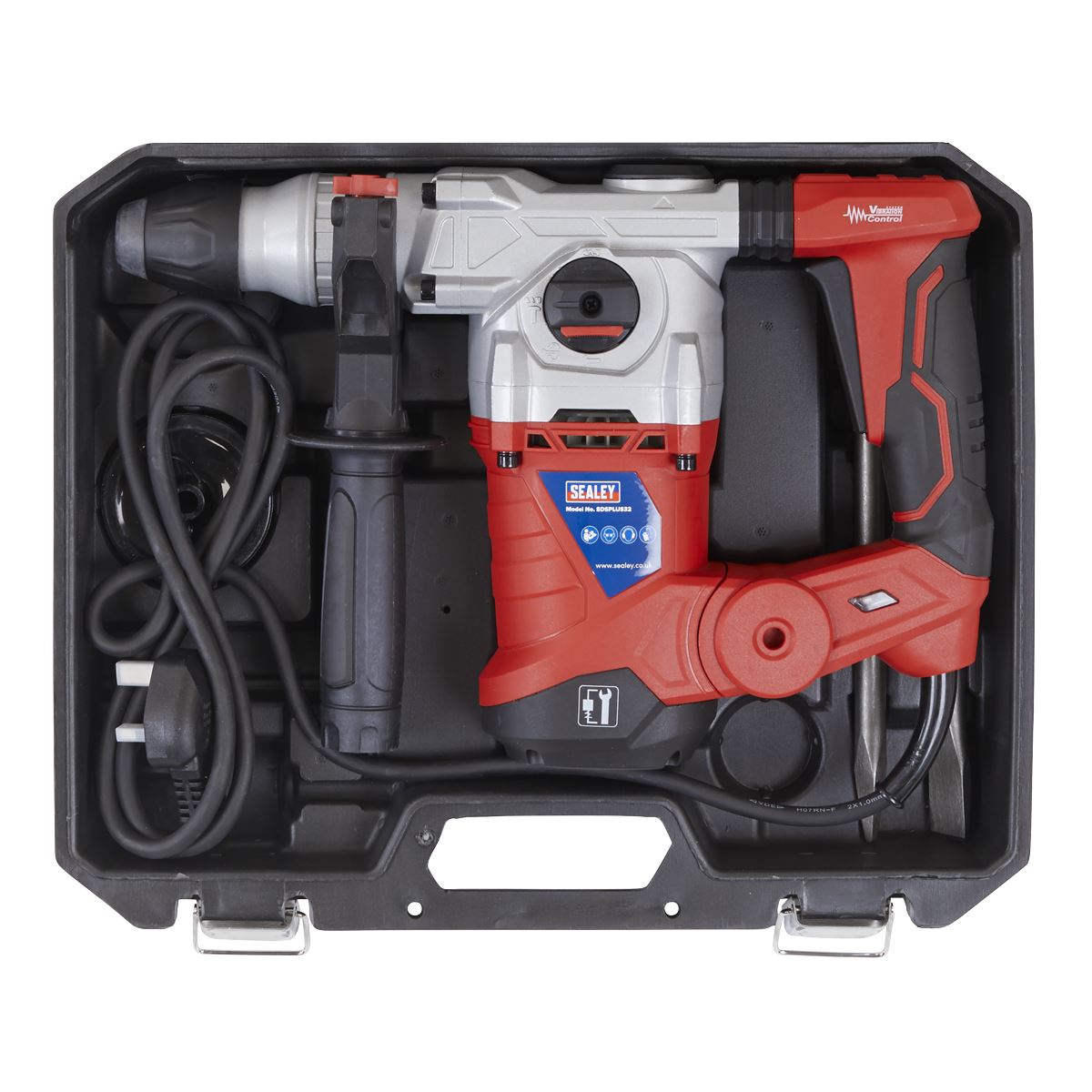 Sealey SDSPLUS32 Rotary Hammer Drill SDS Plus Ø32mm 1500W/230V