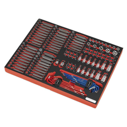 Sealey TBTPBCOMBO4 Tool Chest Combination 23 Drawer with Ball-Bearing Slides - Black with 446pc Tool Kit