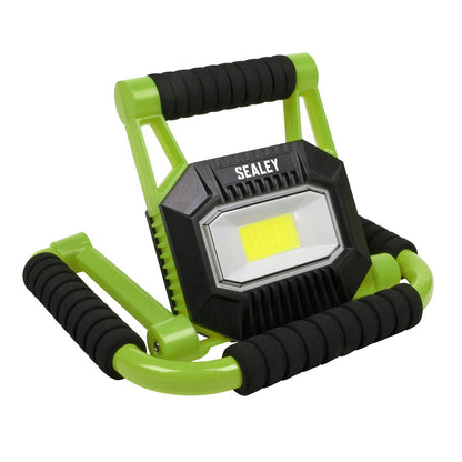 Sealey LEDFL10W Rechargeable Portable Fold Flat Floodlight 10W COB LED Lithium-ion