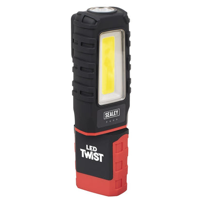 Sealey LED601 LED Twist Rechargeable Inspection Light 5W COB & 1W SMD