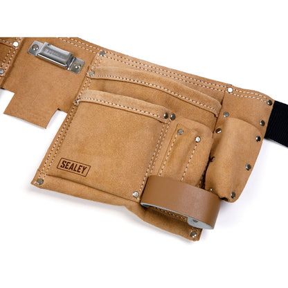 Sealey STBL01 Double Pouch Leather Tool Belt