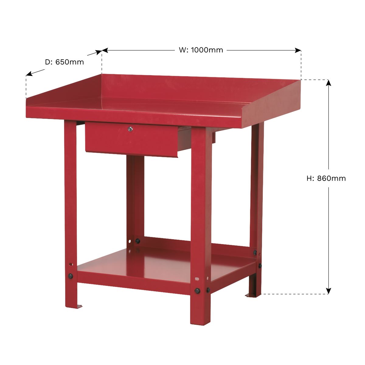 Sealey AP1010 Workbench Steel 1m with 1 Drawer