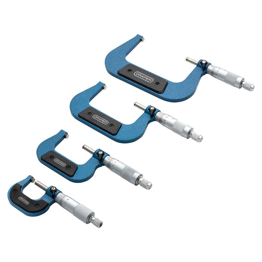 Draper 46607 Metric External Micrometer Set 4 Piece