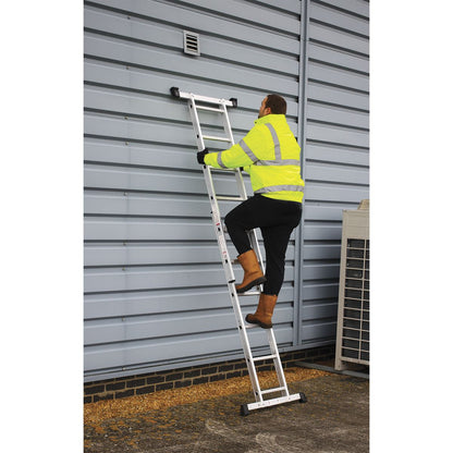 Sealey ASCL2 Aluminium Scaffold Ladder 4-Way EN 131