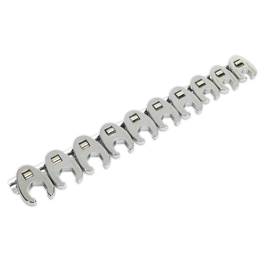 Sealey AK598 Crow's Foot Spanner Set 10pc 3/8"Sq Drive - Metric