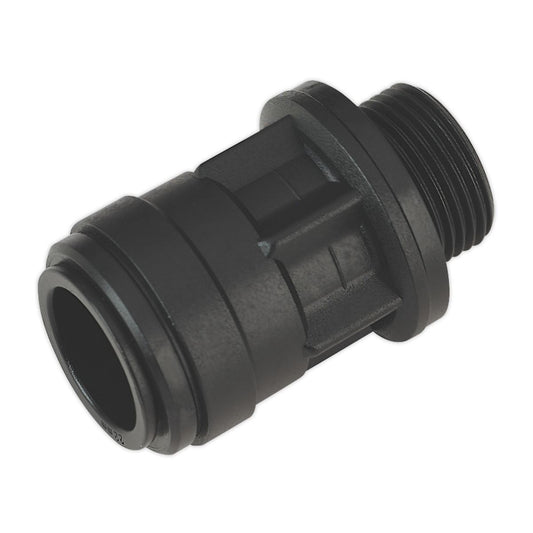 Sealey CAS22SA Straight Adaptor 22mm 3/4"BSP Pack of 2 (John Guest Speedfit® - PM012216E)