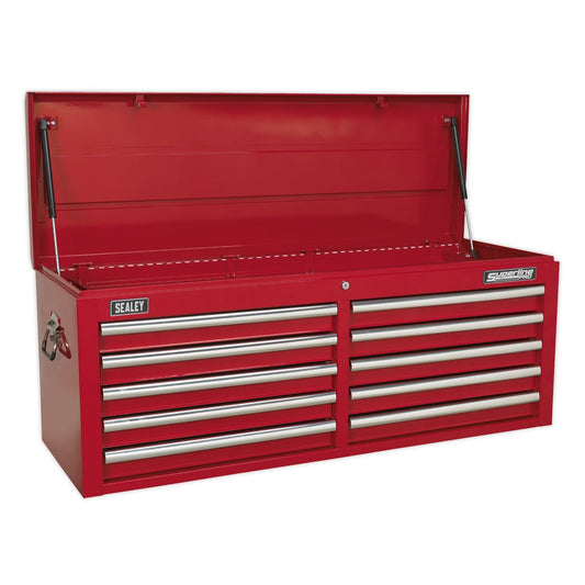 Sealey AP5210T Topchest 10 Drawer with Ball-Bearing Slides - Red