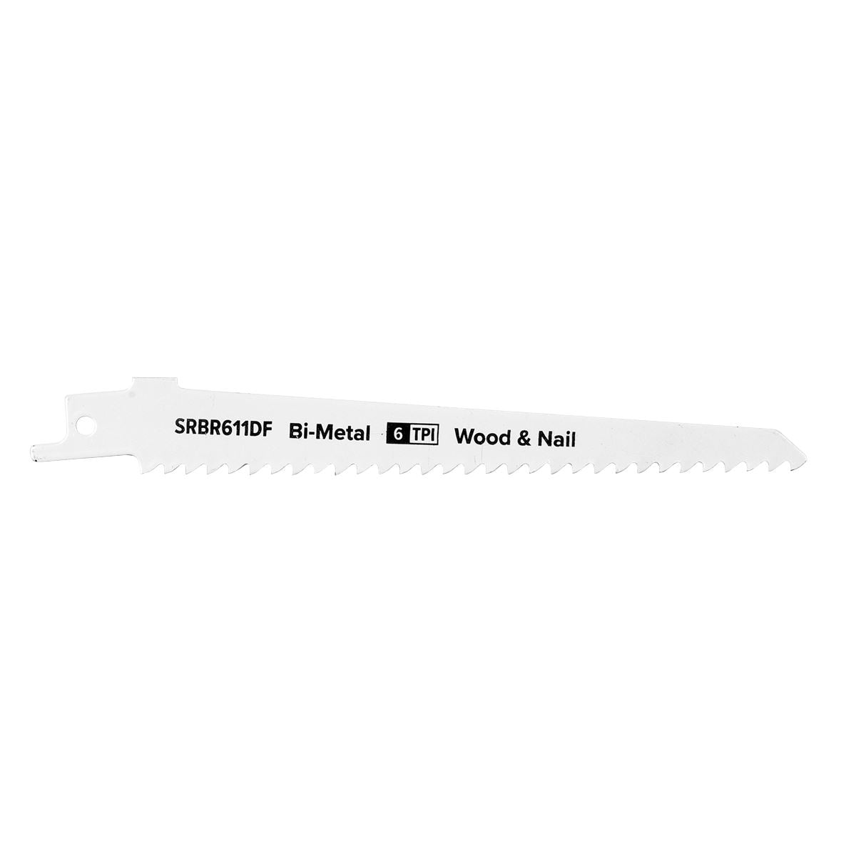 Sealey SRBR611DF Reciprocating Saw Blade Wood & Nail 150mm 6tpi - Pack of 5