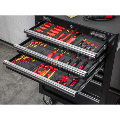 Sealey TBTECOMBO2 63pc Insulated Tool Kit with 7 Drawer Rollcab