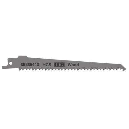 Sealey SRBS644D Reciprocating Saw Blade Clean Wood 150mm 6tpi - Pack of 5