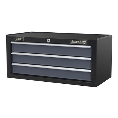 Sealey AP3503TB Mid-Box Tool Chest 3 Drawer with Ball-Bearing Slides - Black/Grey