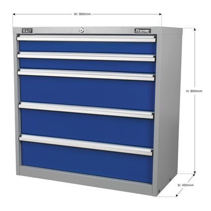 Sealey API9005 Industrial Cabinet 5 Drawer