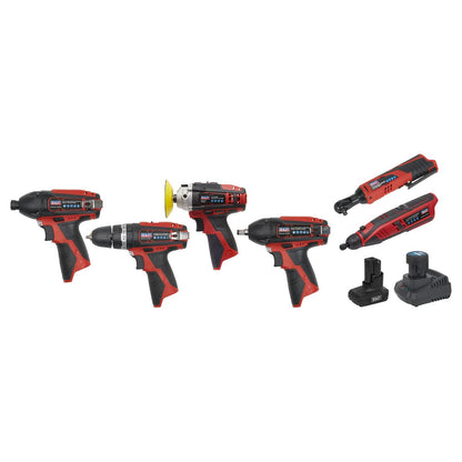 Sealey CP1200COMBO2 6 x 12V SV12 Series Cordless Power Tool Combo Kit