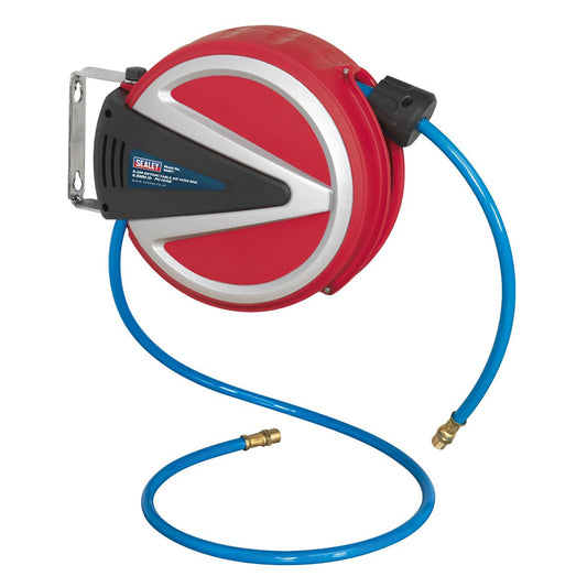 Sealey SA811 Retractable Air Hose Reel 6.5m Ø6.5mm ID - PU Hose