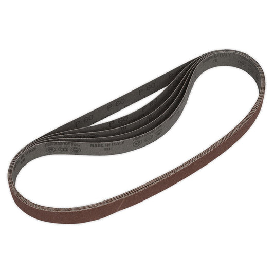 Sealey SB0020 Sanding Belt 25 x 762mm 60Grit Pack of 5