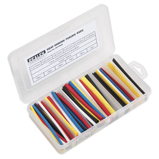 Sealey HST100MC Heat Shrink Tubing Assortment 95pc 100mm Mixed Colours