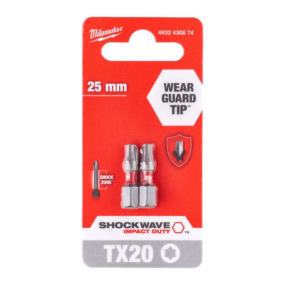 Milwaukee ShockWave Impact Duty TX20 x 25mm Screwdriving Bits