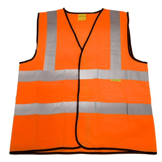 Sealey 9812l Hi-Vis Orange Waistcoat (Site and Road Use) - Large