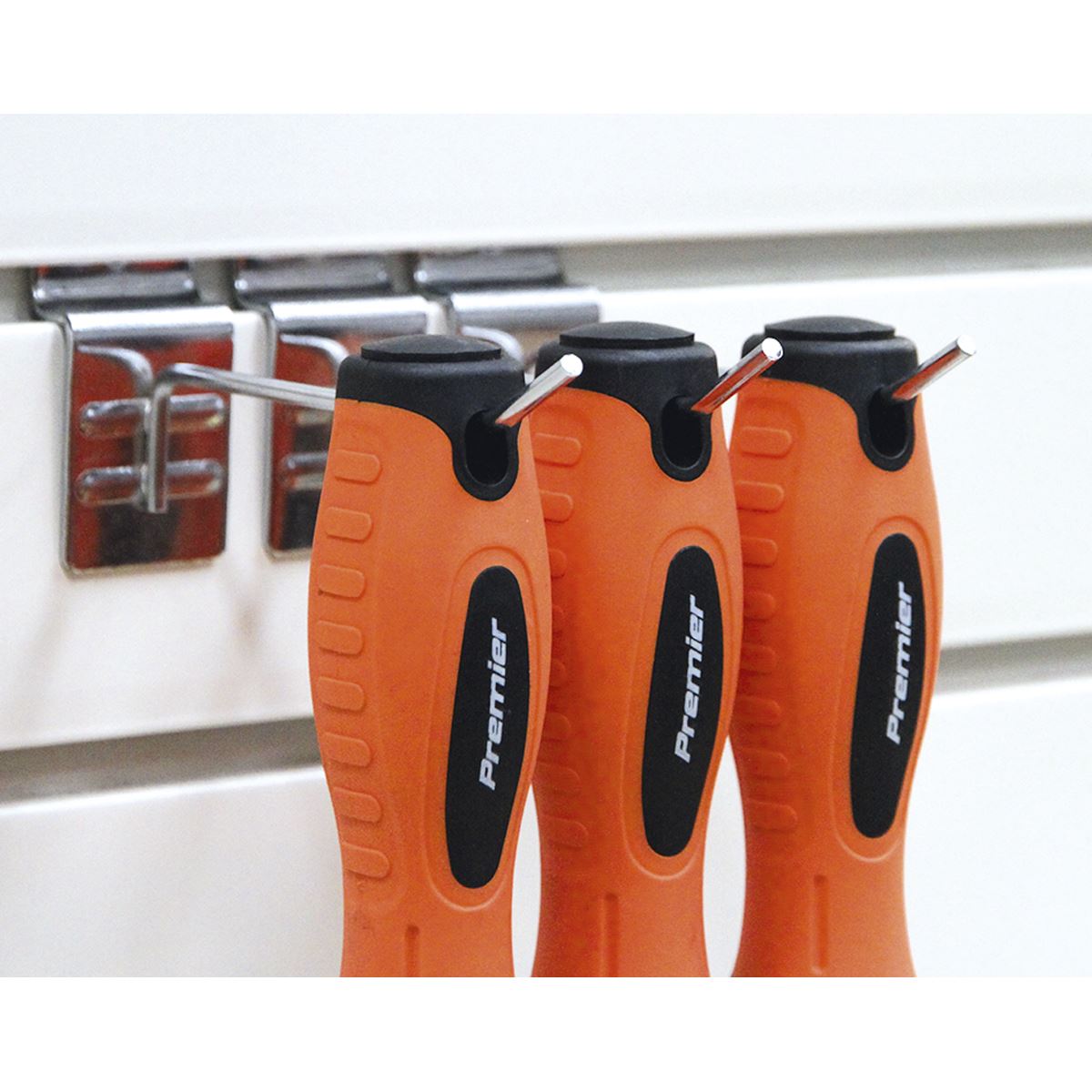 Sealey HV003 Screwdriver Set 8pc Hi-Vis Orange