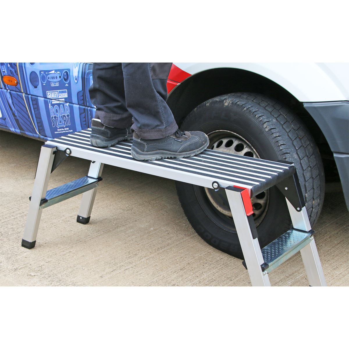 Sealey APS2 Aluminium Folding Platform 2-Tread EN 131-4