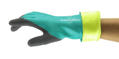 Pair Ansell AlphaTec 58-735 Green Nitrile Cut Proof 4 Gloves 9 Large