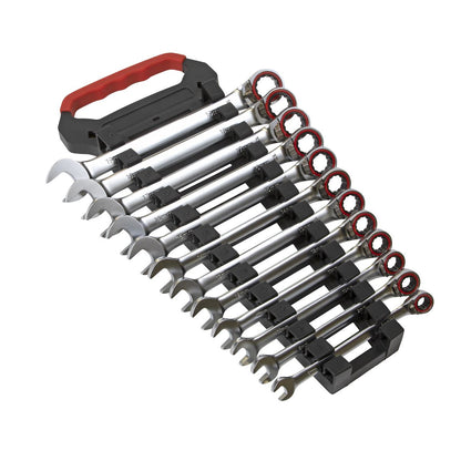 Sealey AK63944 Reversible Ratchet Combination Spanner Set 12pc Metric Premier Platinum