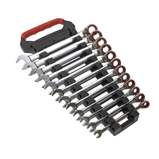 Sealey AK63944 Reversible Ratchet Combination Spanner Set 12pc Metric Premier Platinum