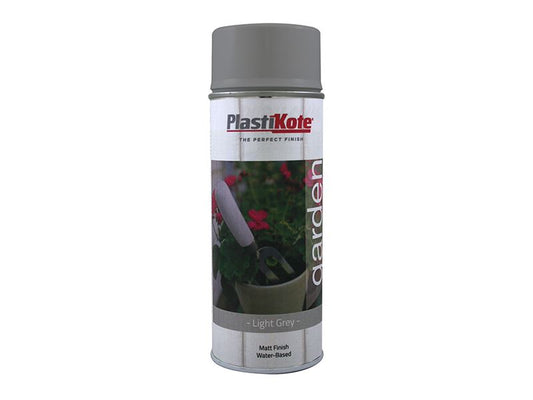 Plastikote Garden Colours Spray Paint Light Grey 400ml