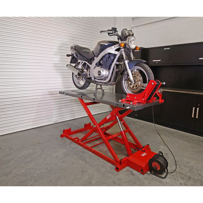 Sealey MC680E Heavy-Duty Electro/Hydraulic Motorcycle Lift 680kg Capacity