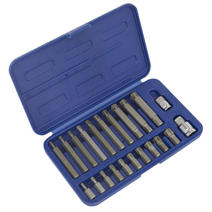 Sealey SX105 Ribe Bit Set 22pc 3/8" & 1/2"Sq Drive