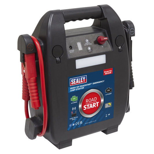 Sealey RS102B RoadStart® Emergency Jump Starter 12V 3.5L 6-Cylinder