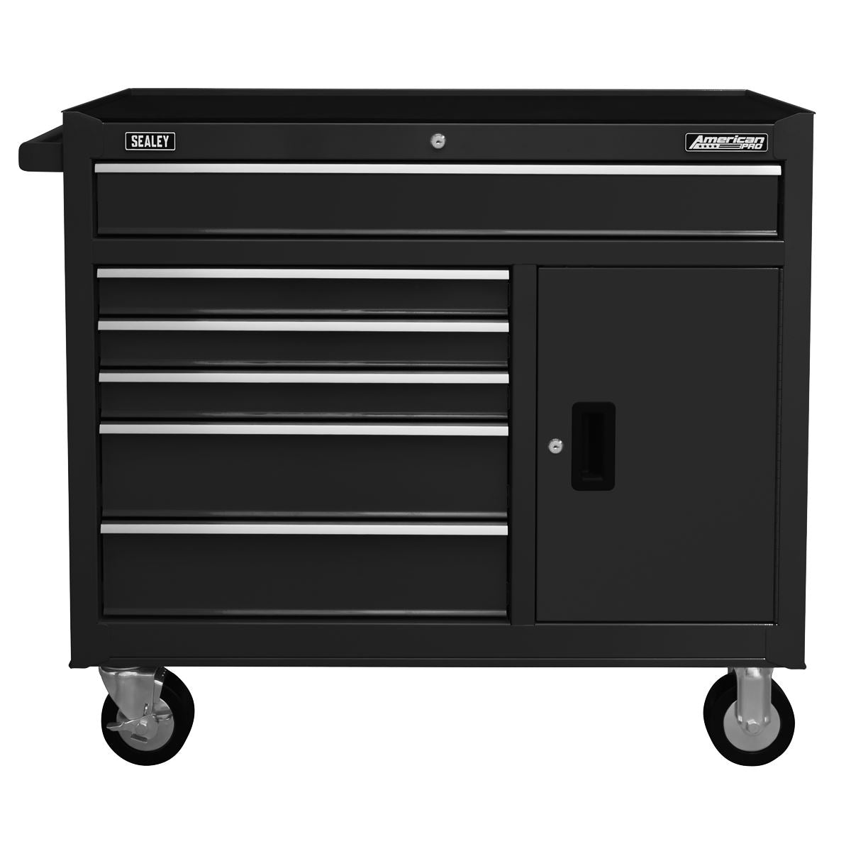 Sealey AP4106B Rollcab 6 Drawer with Ball Bearing Slides - Black