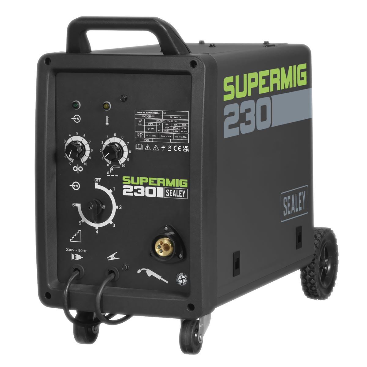 Sealey SUPERMIG230 Professional MIG Welder 230A 230V with Binzel® Euro Torch