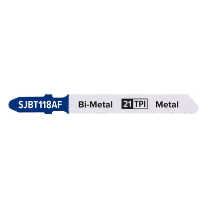 Sealey SJBT118AF Jigsaw Blade Metal 75mm 21tpi - Pack of 5