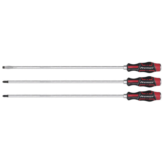 Sealey AK4942 Screwdriver Set 3pc Hammer-Thru 450mm