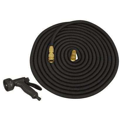 Sealey GH15E Ø17mm Expandable Garden Hose Black 15m Premium