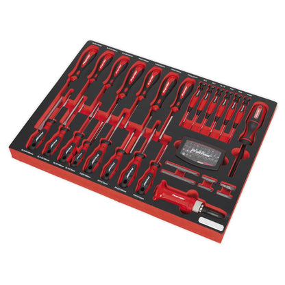 Sealey TBTP04 Tool Tray with Screwdriver Set 72pc