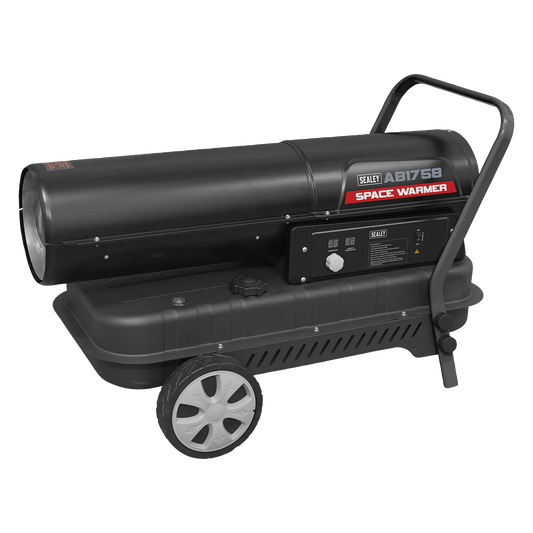 Sealey AB1758 Space Warmer® Kerosene/Diesel Heater 175000Btu/hr with Wheels