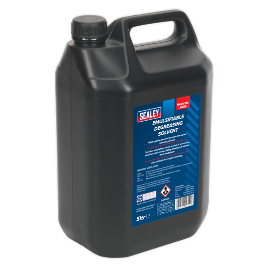 Sealey AK05 Degreasing Solvent Emulsifiable 5L