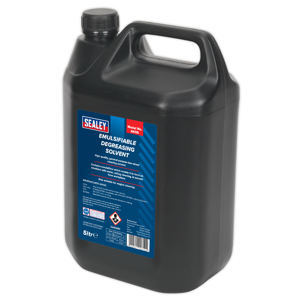 Sealey AK05 Degreasing Solvent Emulsifiable 5L