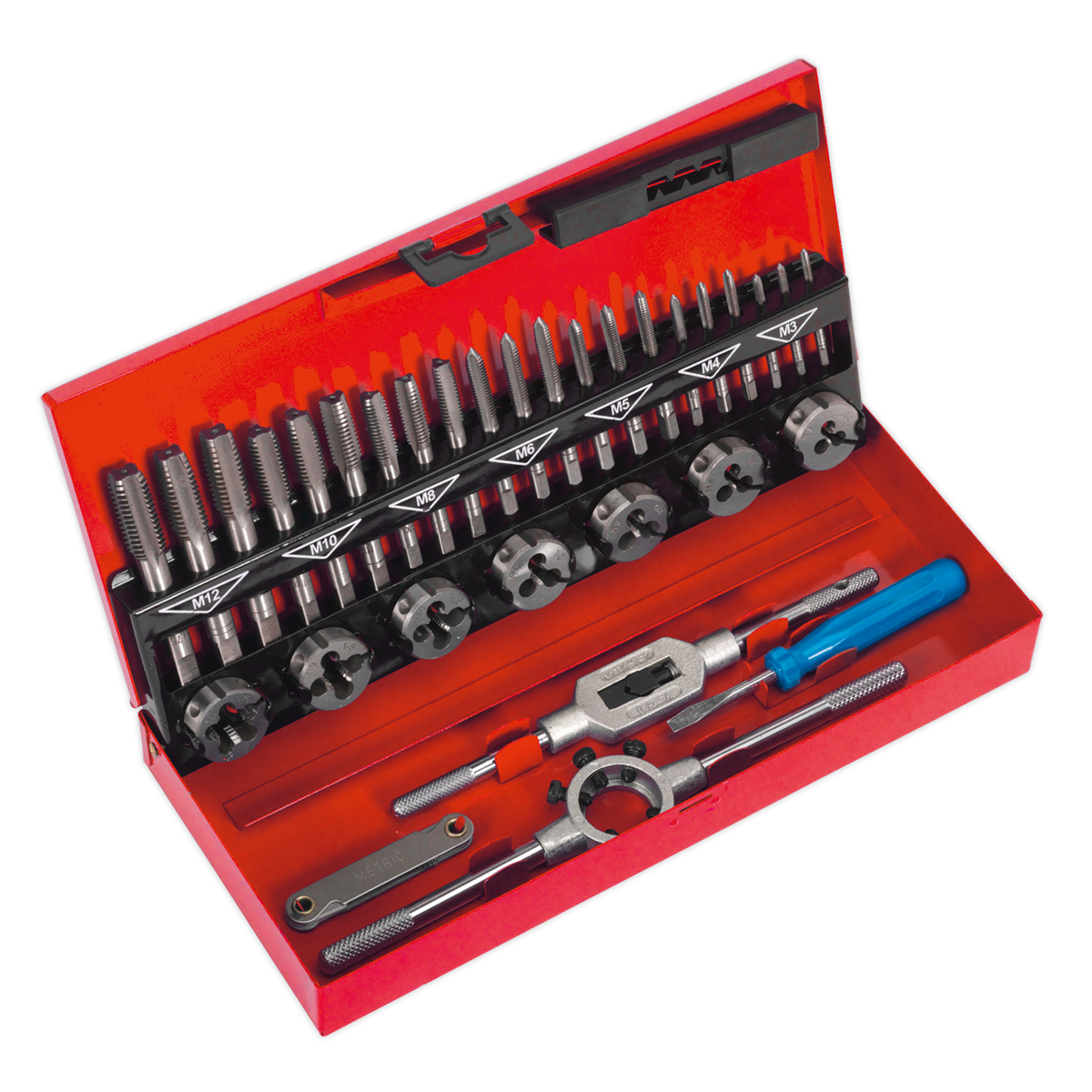 Sealey AK3015 Tap & Die Set 32pc Split Dies Metric